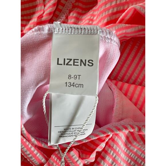 LIZENS Girls Swimsuit Kids Scalloped One Piece Suze 8-9T - Picture 5 of 7